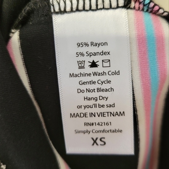 Lularoe Julia striped midi dress Black XS - Picture 4 of 7